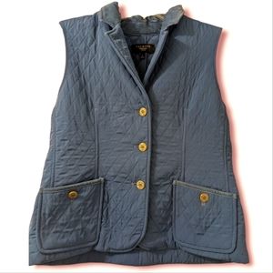 Talbots petite grey/blue vest